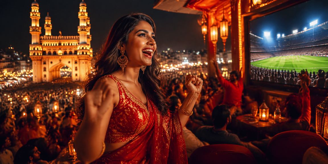 Hyderabad Charminar illuminated during Diwali festival